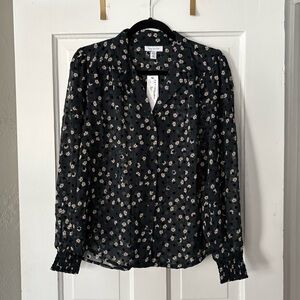 NWT Topshop Sheer Floral Blouse Size 6